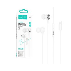 Hoco Wired Earphones M116 Benevolent with Microphone Lightning 1.2m White